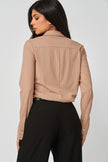 Blusa Básica Stretch Beige