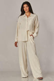 Conjunto Pantalón Texturizado Blanco