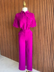 Conjunto Blusa y Pantalón Magenta