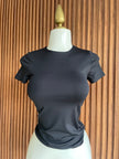 Blusa manga corta negra Jash Online