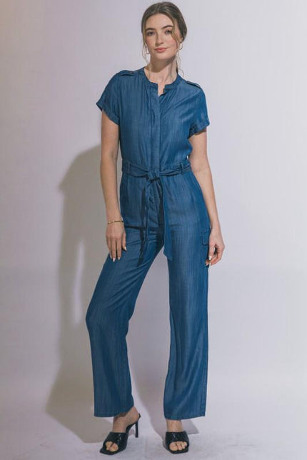 Jumpsuit Mezclilla Azul con Cinturón