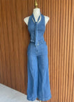 Conjunto Denim Halter