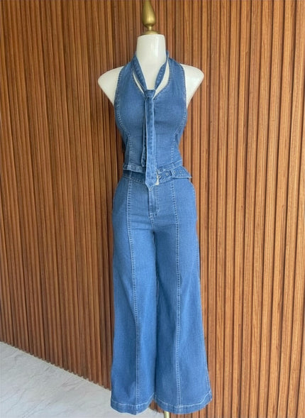 Conjunto Denim Halter