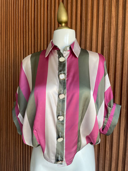 Blusa Rayada Rosa