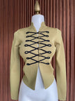 Saco militar tejido beige con cordones Jash Online