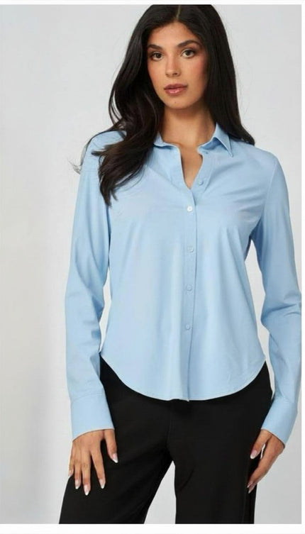 Blusa Stretch Azul Cielo