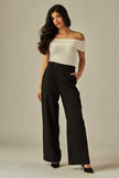 Pantalón recto negro Jash Online