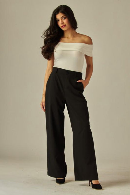 Pantalón recto negro Jash Online