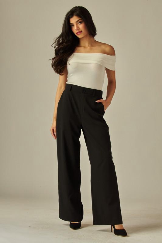 Pantalón recto negro Jash Online