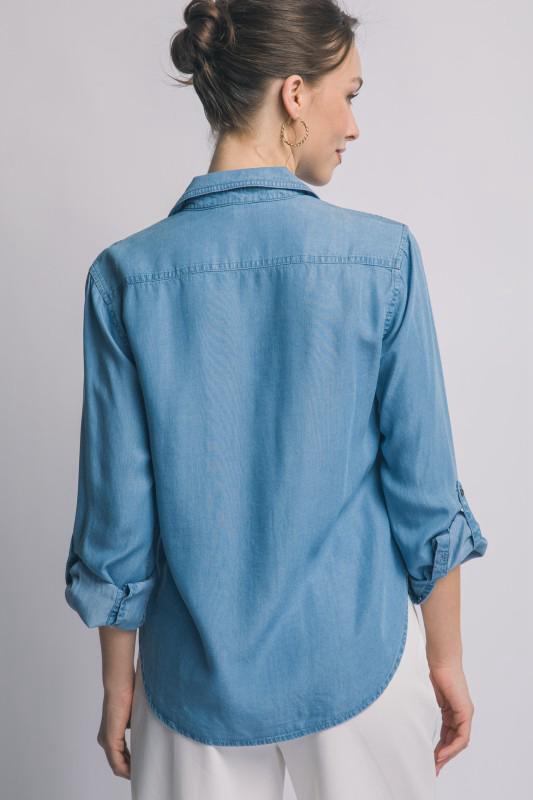 Blusa Mezclilla Azul Clara