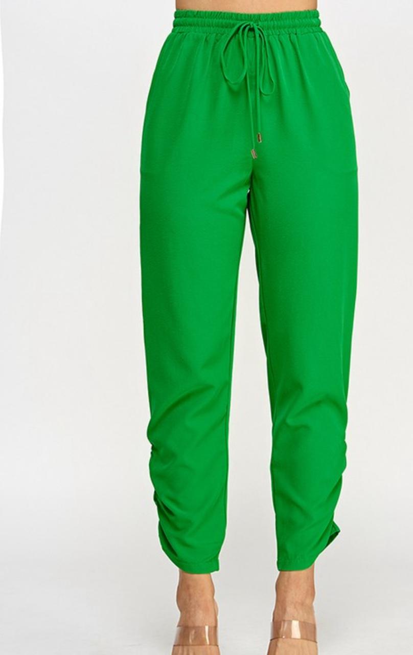 Pantalones joggers esmeralda brillante