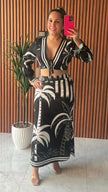 Conjunto Palmeras Negro puesto