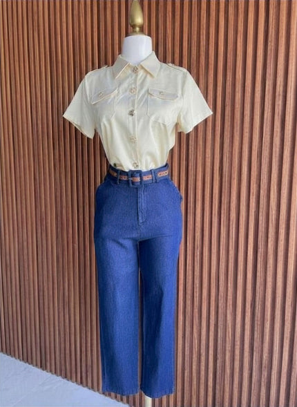 Pantalón Mezclilla con Cinturón