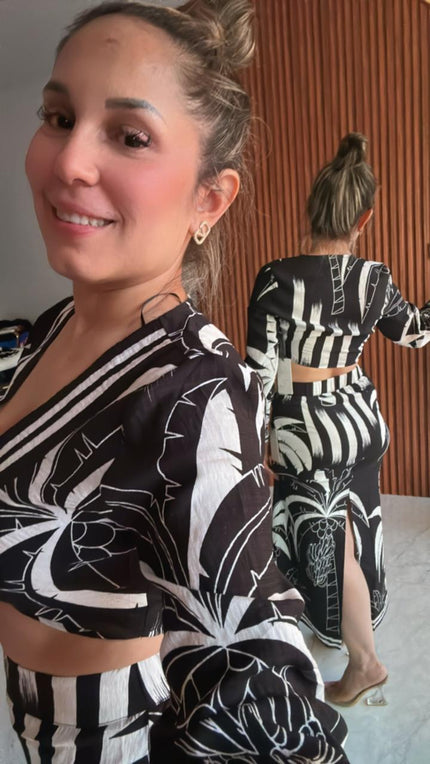 Conjunto Palmeras Negro modelo