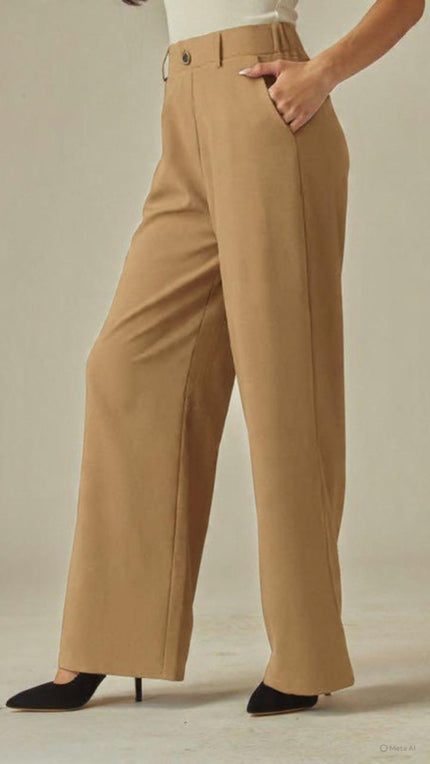 Pantalón recto beige Jash Online