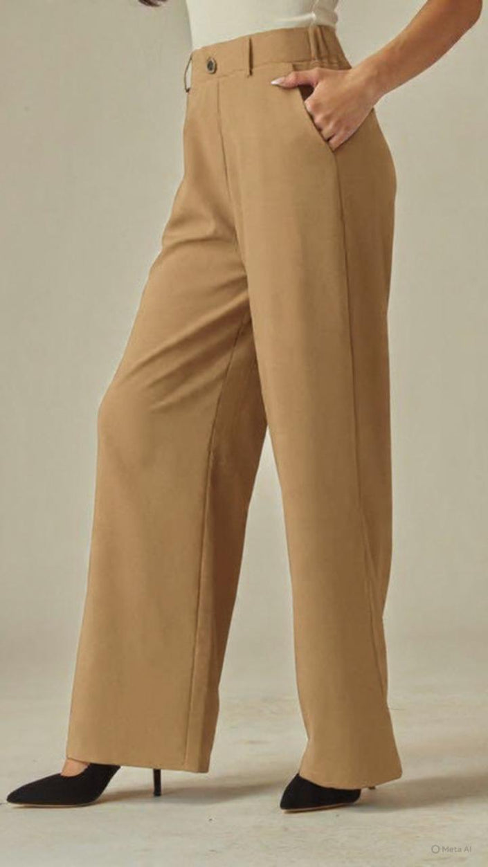 Pantalón recto beige Jash Online
