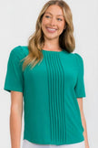 Blusa Verde con Pliegues