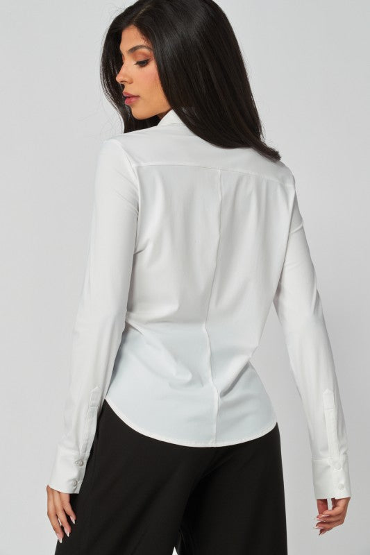 Blusa Básica Stretch Blanco