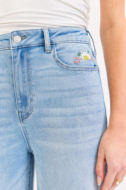 Jean CELLO Bordado detalle bolsillo