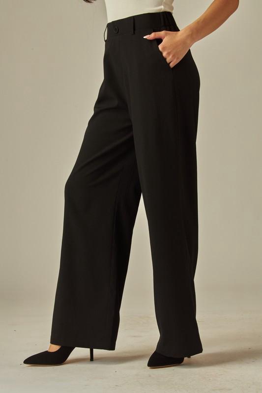 Pantalón recto negro Jash Online zoom