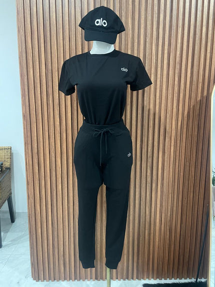 Conjunto Playera y Jogger Alo Negro