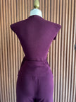 Conjunto Tejido Morado con Broche