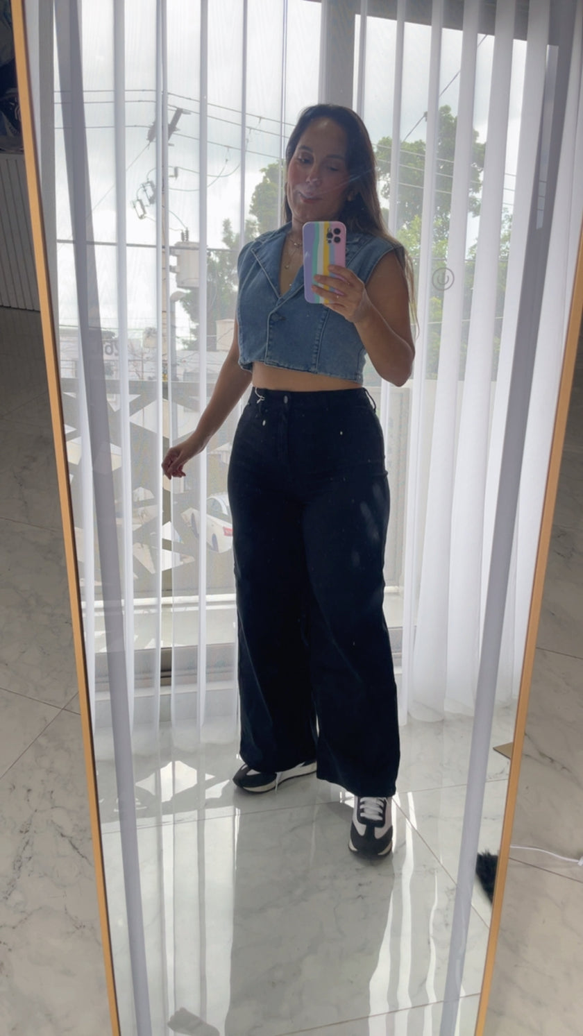 Pantalón Negro CELLO Wide Leg