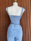 Conjunto Corsé y Pantalón Mezclilla con Remaches