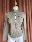 Saco militar cuello mao verde olivo Jash Online