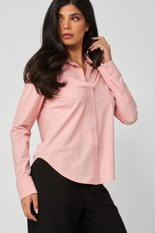 Blusa Básica Stretch Rosa
