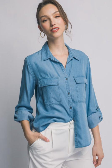 Blusa Mezclilla - detalle