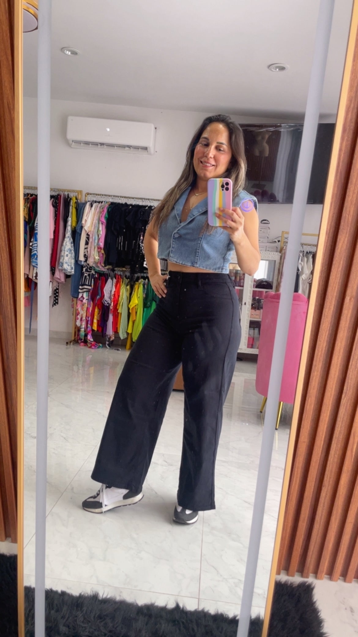 Pantalón Negro CELLO Wide Leg