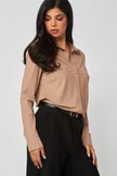 Blusa Básica Stretch Beige
