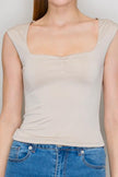 Top Escote Corazón Beige