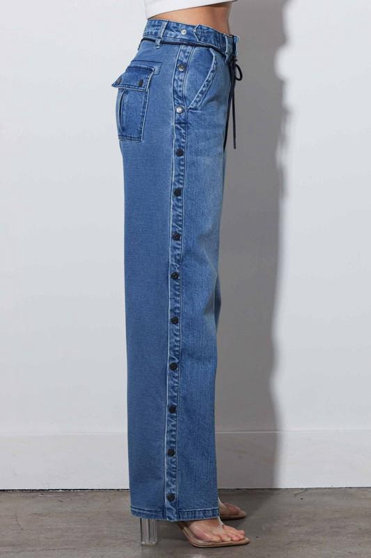 Pantalón Azul - lateral