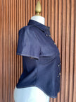 Blusa Napoleón Stretch Mezclilla Azul