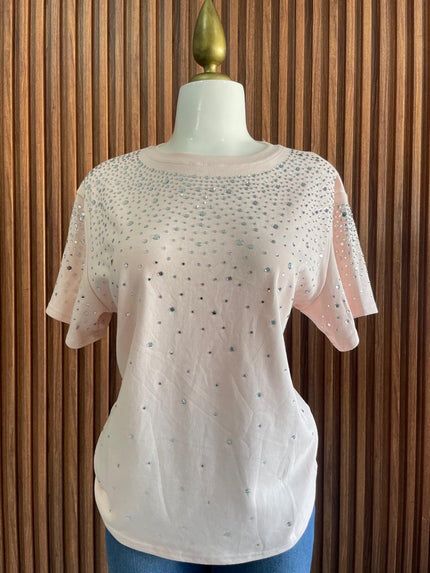 Blusa Rosa con Brillo tipo Lentejuela