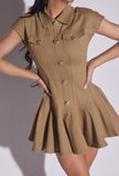 Vestido Camel - detalle