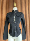 Saco militar cuello mao negro Jash Online