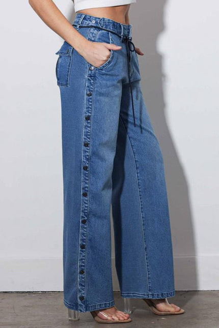 Pantalón Azul Mezclilla Vibrant con Cinturón