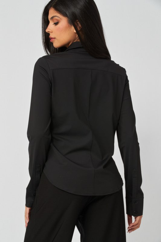 Blusa Básica Stretch Negro