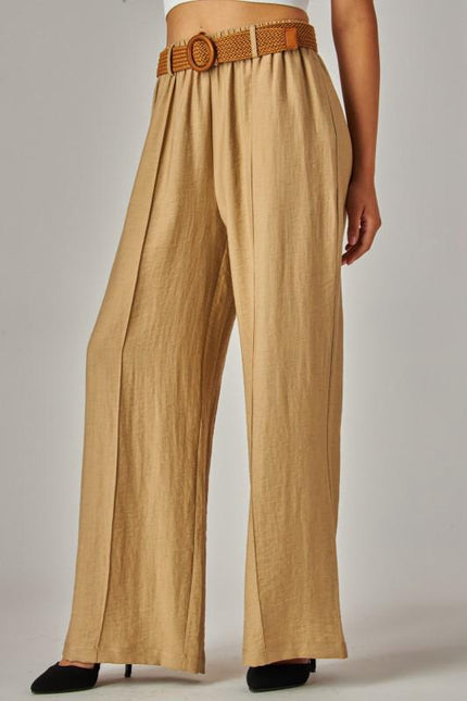 Pantalón wide-leg beige Jash Online