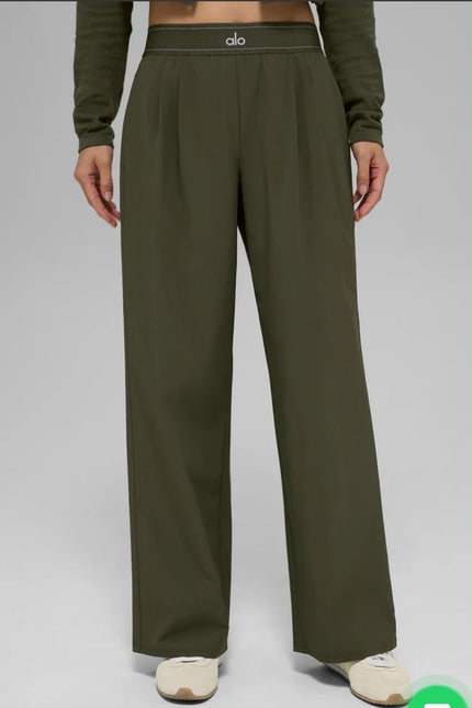 Pant Alo Yoga verde olivo frontal Jash Online
