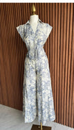 Jumpsuit Floral Azul