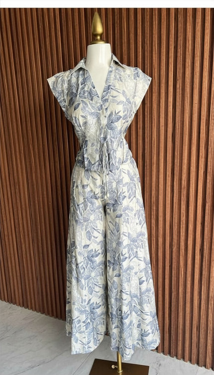 Jumpsuit Floral Azul