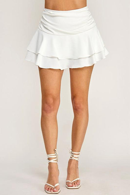 Short Falda Doble Capa Blanco