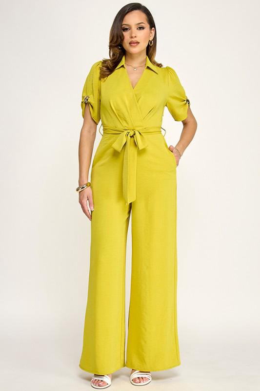 Jumpsuit Amarillo Mostaza con Cinturón