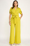 Jumpsuit Amarillo Mostaza con Cinturón