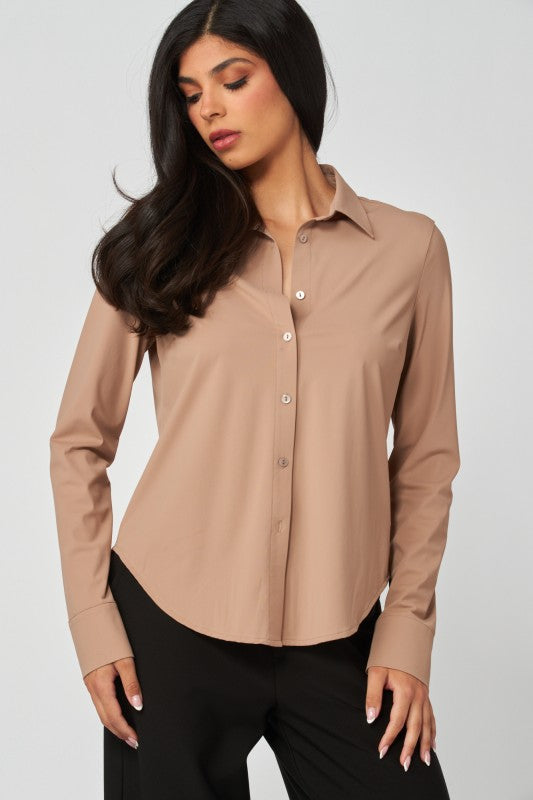 Blusa Básica Stretch Beige