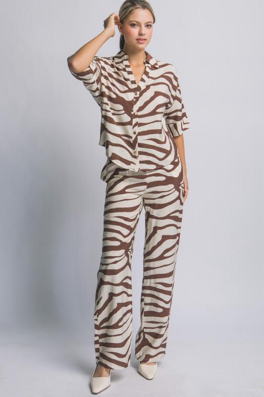 Conjunto Zebra Café sombrero